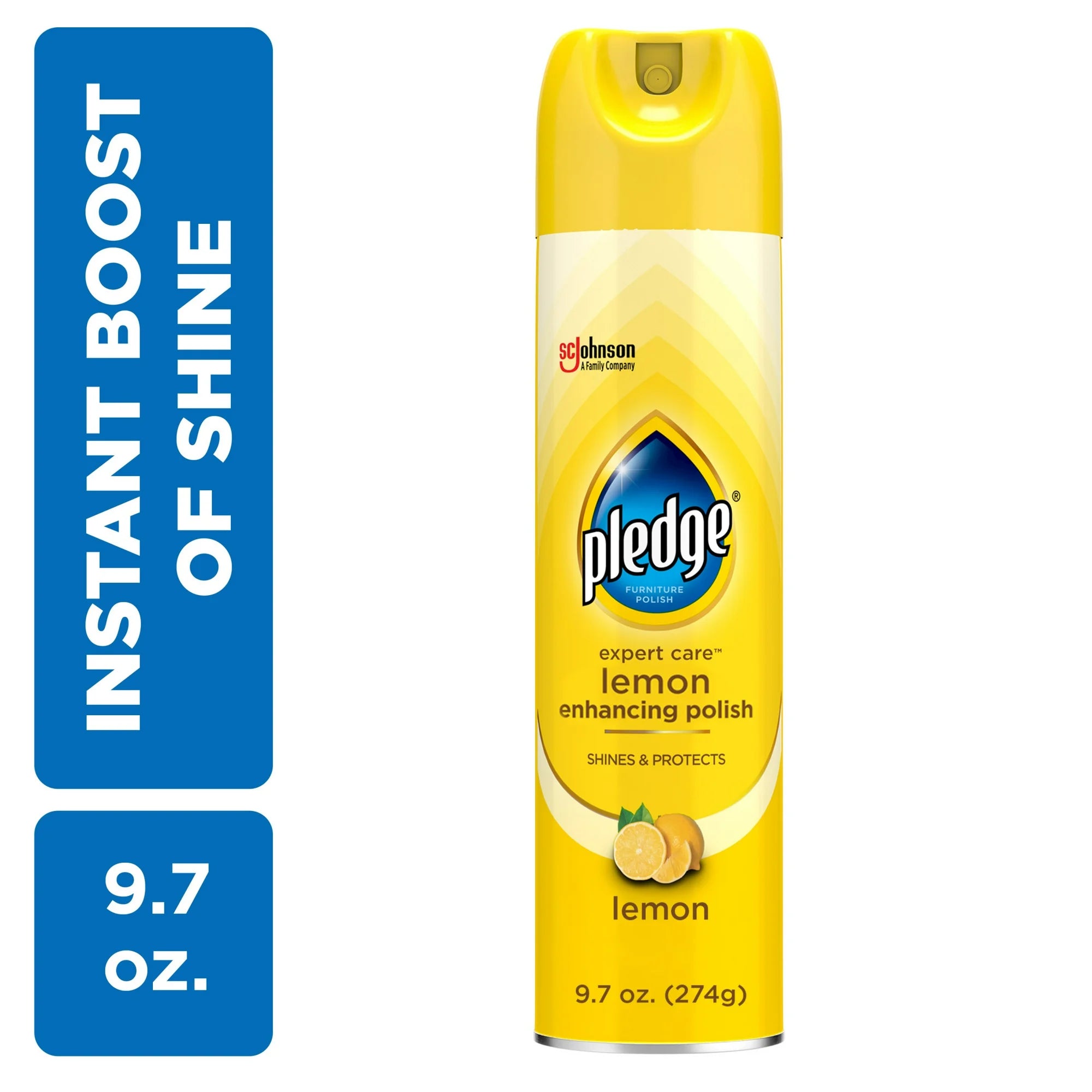 Pledge Enhancing Polish Spray- Lemon Scent, 9.7oz